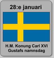 28:e januari  H.M. Konung Carl XVI Gustafs namnsdag